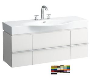 Koupelnová skříňka pod umyvadlo Laufen Case 119,3x37,5x46,2 cm multicolor H4013020759991