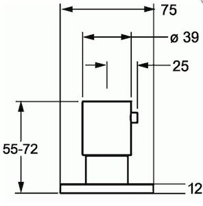 HANSA Signatur Uzavírací ventil pod omítku, chrom (02289172)