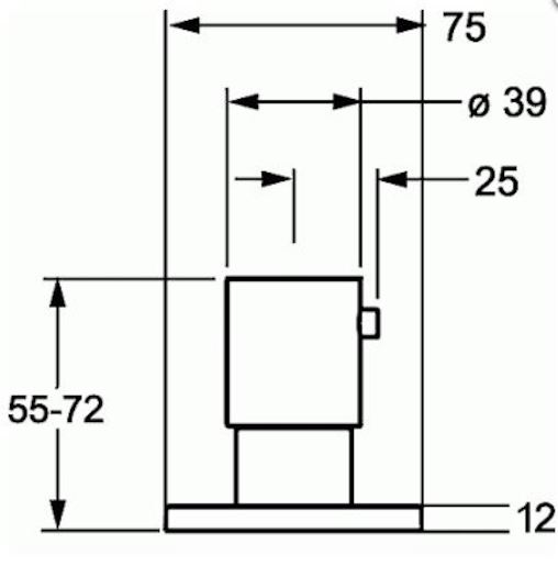 HANSA Signatur Uzavírací ventil pod omítku, chrom (02289172)