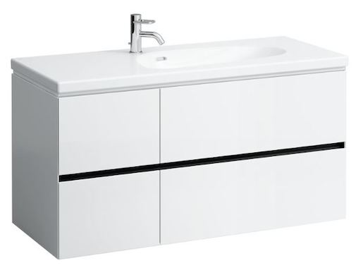 Koupelnová skříňka pod umyvadlo Laufen Palomba 118,5x47,5x57,5 cm bílá mat H4073041802201