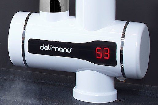 Dřezová baterie Delimano Instant s elektrickým ohřevem vody bílá/chrom 110008660