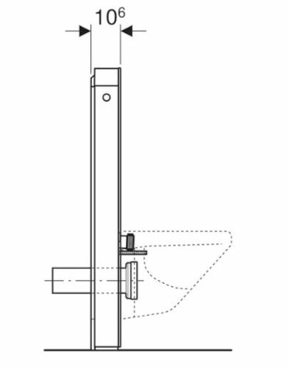 Geberit Monolith Sanitární modul pro závěsné WC, 101 cm, spodní přívod vody, bílá 131.021.SI.5