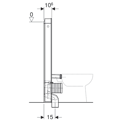 Sanitární modul Geberit Monolith pro stojící WC, 114 cm 131.033.SJ.5