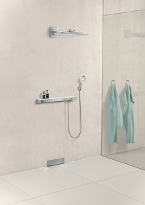 Sprchová baterie Hansgrohe ShowerTablet Select s poličkou 150 mm bílá/chrom 13184400