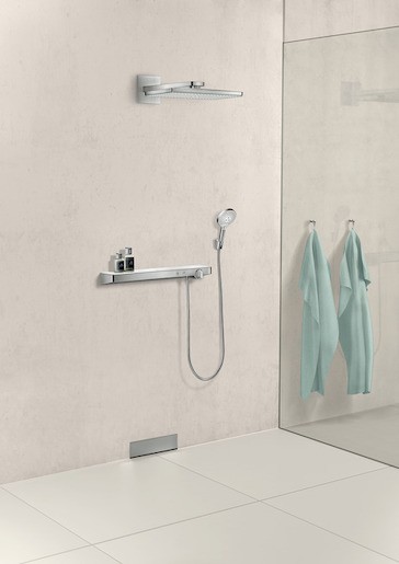 Sprchová baterie Hansgrohe ShowerTablet Select s poličkou 150 mm bílá/chrom 13184400