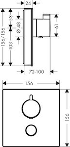 Sprchová baterie Hansgrohe Showerselect Glass bez podomítkového tělesa bílá/chrom 15735400