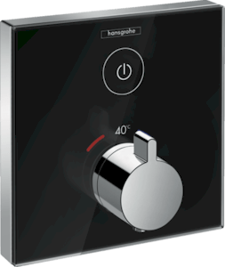 Sprchová baterie Hansgrohe Showerselect Glass bez podomítkového tělesa černá/chrom 15737600