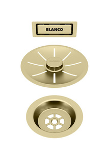 Odtoková sada Blanco InFino s přepadem C-overflow, saténově zlatá Gold Edition 203476