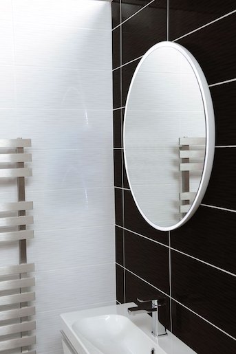 Zrcadlo s LED osvětlením Sapho Float 60x60 cm bílá lesklá 22559