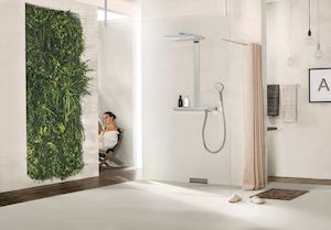 Sprchový systém Hansgrohe Rainmaker Select na stěnu s termostatickou baterií bílá/chrom 27109400