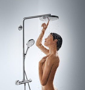 Sprchový systém Hansgrohe Raindance Select S na stěnu s termostatickou baterií bílá/chrom 27129400