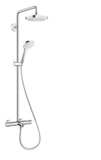Sprchový systém Hansgrohe Croma Select E na stěnu s vanovým termostatem bílá/chrom 27352400