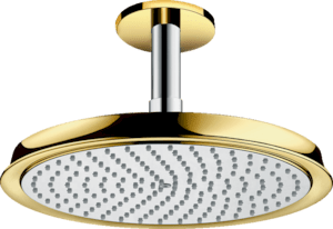 Hlavová sprcha Hansgrohe Raindance Classic strop včetně sprchového ramena chrom/vzhled zlata 27405090