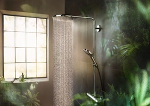 Sprchový systém Hansgrohe Raindance Select S na stěnu s termostatickou baterií chrom 27633000