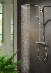 Sprchový systém Hansgrohe Raindance Select S na stěnu s termostatickou baterií chrom 27633000