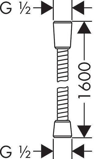 Sprchová hadice Hansgrohe Sensoflex se zámkem proti přetočení chrom 28136000
