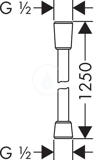Sprchová hadice Hansgrohe Comfortflex se zámkem proti přetočení chrom 28167000