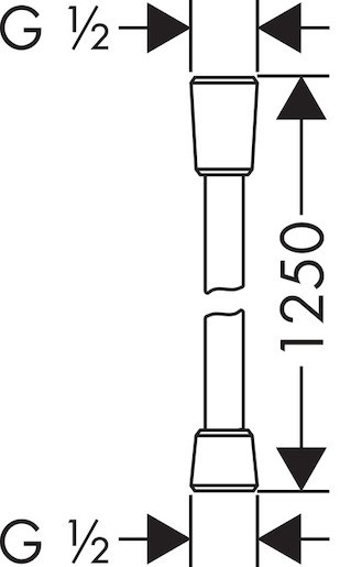 Sprchová hadice Hansgrohe Isiflex se zámkem proti přetočení chrom 28272000