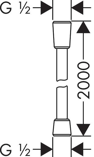 Sprchová hadice Hansgrohe Isiflex se zámkem proti přetočení chrom 28274000