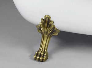 Volně stojící vana Polysan Charlestone 188x80 cm akrylát levá i pravá bílá/nohy bronz 38132
