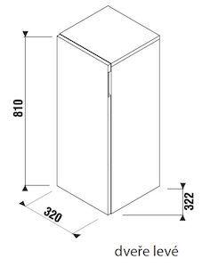 Koupelnová skříňka nízká Jika Cubito 32x32,2x81 cm bílá H43J4211105001