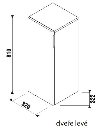 Koupelnová skříňka nízká Jika Cubito 32x32,2x81 cm bílá H43J4211105001