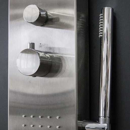Sprchový panel Roth RELAX SOFT na stěnu s termostatickou baterií nerez 4000181