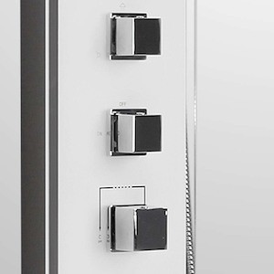 Sprchový panel Roth Luce Kvadro s termostatickou baterií bílá 4000381