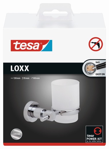 Držák skleničky a kartáčků Tesa Loxx chrom 40284-00000-00