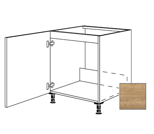 Kuchyňská skříňka spodní Naturel Sente24 dřezová 60 cm dub sierra 405.SPUD60.L