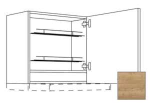 Kuchyňská skříňka horní Naturel Sente24 pro digestoř 60 cm dub sierra 405.WDAF6001R