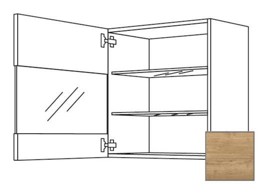 Kuchyňská skříňka horní Naturel Sente24 s dvířky 45x72x35 cm dub sierra 405.WGLS451L