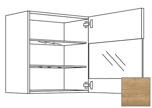 Kuchyňská skříňka horní Naturel Sente24 s dvířky 45 cm dub sierra 405.WGLS4502R