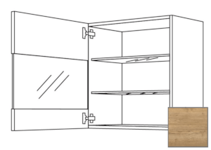 Kuchyňská skříňka horní Naturel Sente24 s dvířky 60x72x35 cm dub sierra 405.WGLS601L