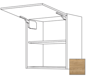 Kuchyňská skříňka horní Naturel Sente24 výklopná 60x72x35 cm dub sierra 405.WM601