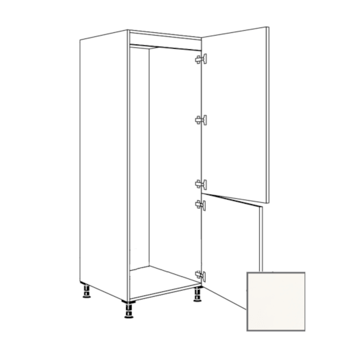Kuchyňská skříňka pro lednici vysoká Naturel Erika24 60x193x56 cm bílá lesk 450.GD17801B.L