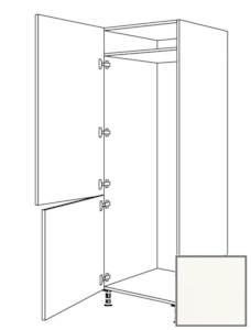 Kuchyňská skříňka vysoká Naturel Erika24 pro lednici 60x214,7x56 cm bílá lesk 450.GD1781.L