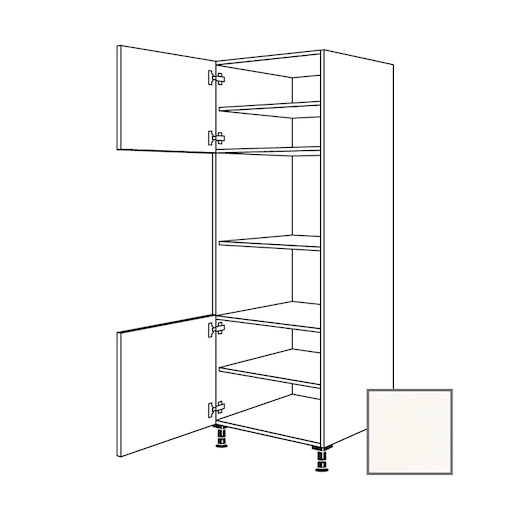 Kuchyňská skříňka pro troubu a mikrovlnnou troubu vysoká Naturel Erika24 60x193x56 cm bílá lesk 450.GMDK01.L
