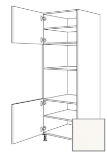 Kuchyňská skříňka vysoká Naturel Erika24 pro troubu a mikrovlnnou troubu 60x214,7x56 cm bílá 450.GMDK1.L