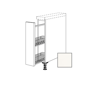 Kuchyňská skříňka spodní Naturel Erika24 s výsuvným systémem 15x87x56 cm bílá lesk 450.UA15