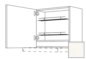 Kuchyňská skříňka horní Naturel Erika24 pro digestoř 60 cm bílá lesk 450.WDAF6001L