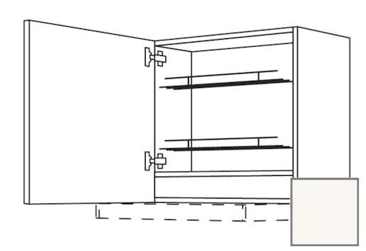 Kuchyňská skříňka horní Naturel Erika24 pro digestoř 60x57,6x35 cm bílá lesk 450.WDAF657LN