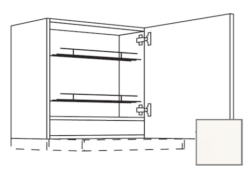Kuchyňská skříňka horní Naturel Erika24 pro digestoř 60x57,6x35 cm bílá lesk 450.WDAF657RN