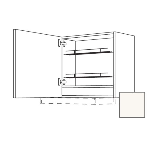 Kuchyňská skříňka pro digestoř horní Naturel Erika24 60 cm bílá lesk 450.WDAF6057L