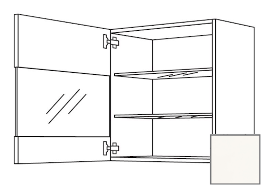 Kuchyňská skříňka horní Naturel Erika24 s dvířky 45 cm bílá lesk 450.WGLS4502L