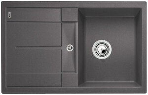 Granitový jednodřez s odkapávačem v barvě šedá skála s montáží na pracovní desku o rozměru 78x50 cm a hloubkou 19 cm. Vhodný pro montáž do skříňky o šířce 45 cm.