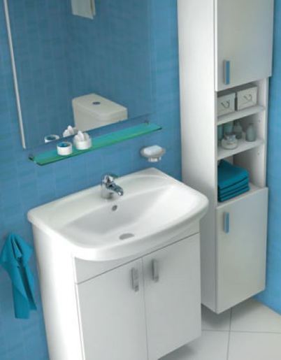 Koupelnová skříňka s umyvadlem Jika Lyra Plus 65x31x75 cm bílá H4519614323001