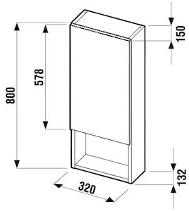 Koupelnová skříňka nízká Jika Lyra Plus 32x15x80 cm bílá H4531710383001