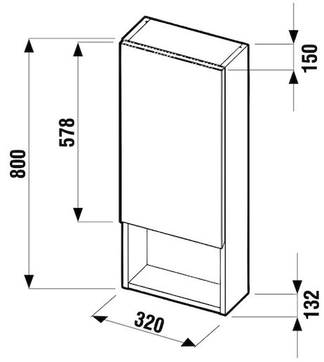 Koupelnová skříňka nízká Jika Lyra Plus 32x15x80 cm bílá H4531710383001