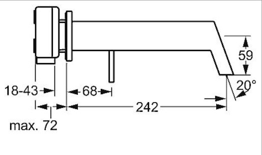 Umyvadlová baterie Hansa Stela včetně podomítkového tělesa chrom 57852171